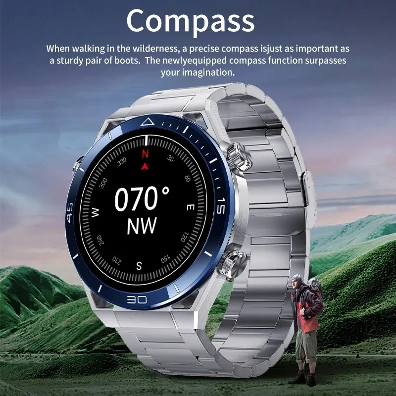 2024 LIGE NFC ECG PPG Bluetooth Call Smartwatch GPS Tracker Motion Bracelet Fitness For Huawei Watches Ultimate Smart Watch Men