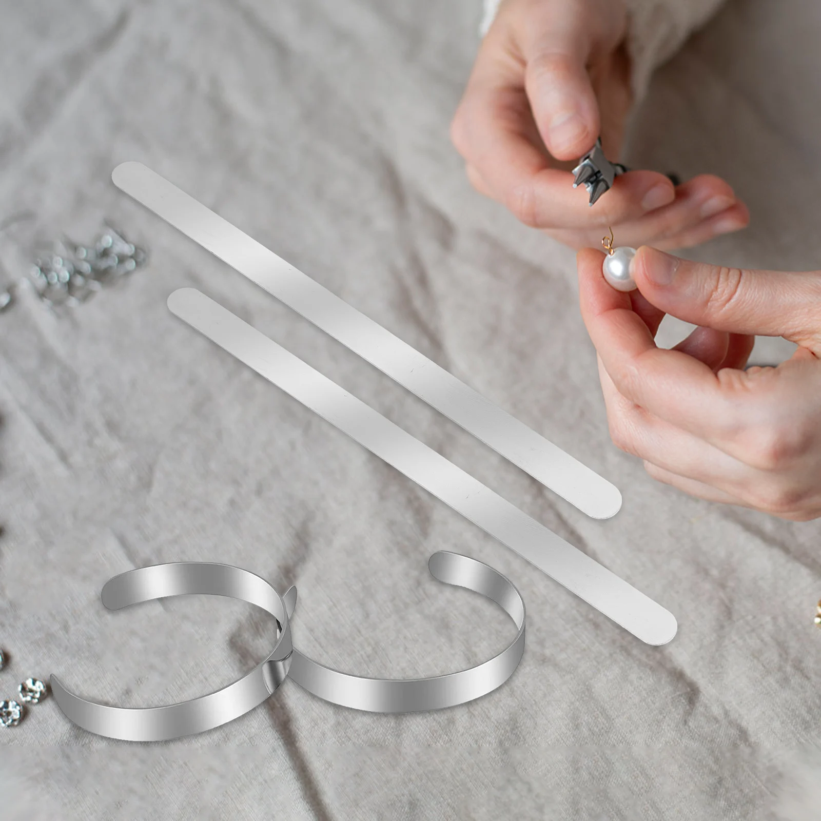 18 pièces de bracelets en acier inoxydable vierges, bracelets vierges, fournitures de fabrication de bijoux, outils de gravure et de marquage DIY, bracelets vierges