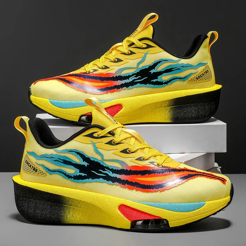 Men's Casual Sports Running Shoes - Lightweight Cushioning Sneakers with Breathable Toe Design and Non-Slip Sole - Suitable for Gym, Jogging, and Everyday Wear - All-Season Performance Shoes with a Dynamic Look, Stable Fit, Lace-Up Training Shoes, the First Choice for Fitness Enthusiasts