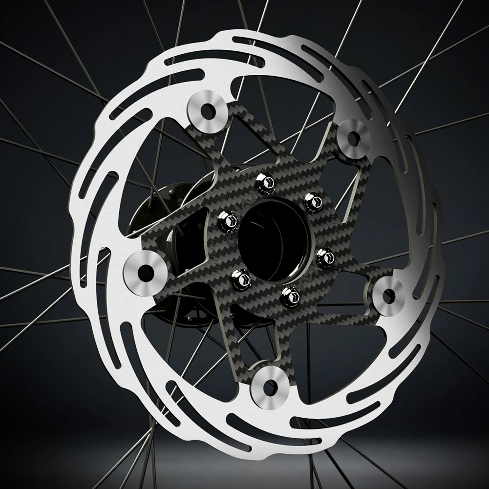 160/180 مللي متر دراجة الفرامل الدوار 6 ثقوب دراجة مكبح قرصي الدوار ألياف الكربون الطريق دراجة مركز قفل القرص الدراجات أقراص أجزاء #1