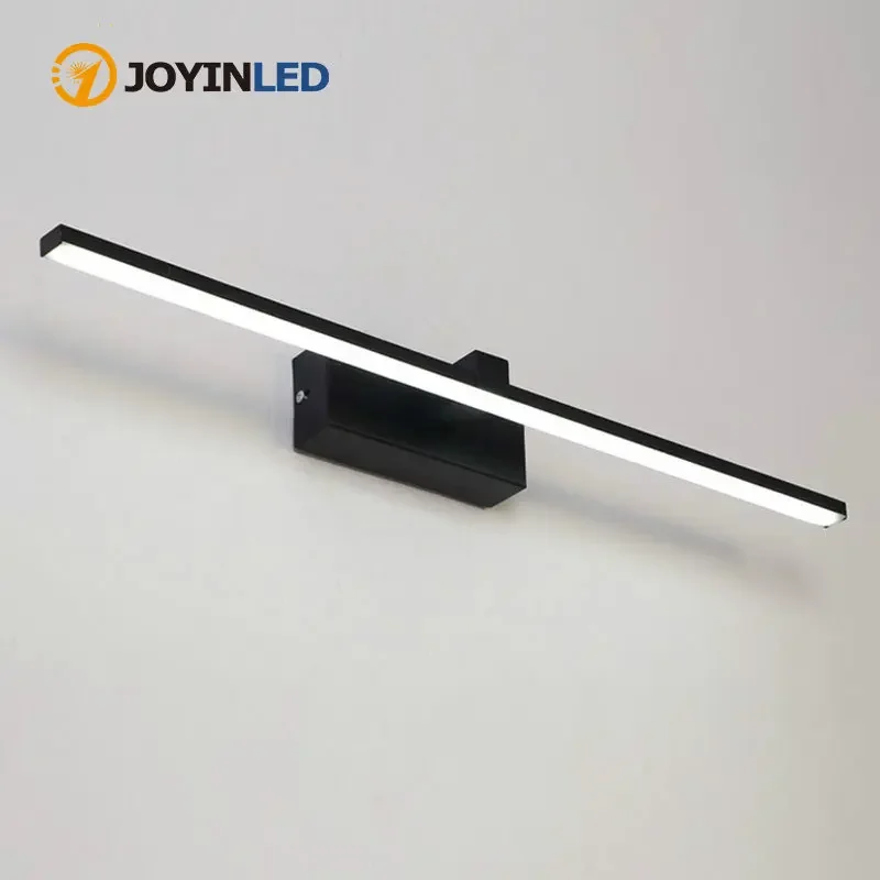 

9W/12W Led Bathroom Mirror Lamp Makeup Light Black and White Warm Light Bathroom Mirror Modern Mirror Cabinet Light AC110V