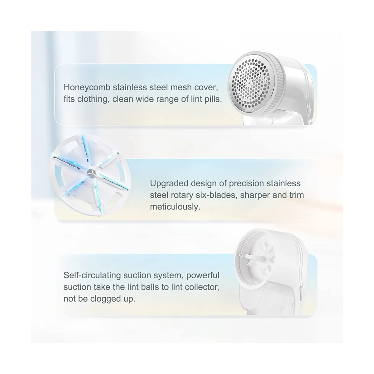 เครื่องโกนหนวดผ้า เครื่องกําจัดขนแบบพกพา เครื่องโกนหนวดทรงพลังพร้อมใบมีดพิเศษ เครื่องกําจัดขุยชาร์จ USB