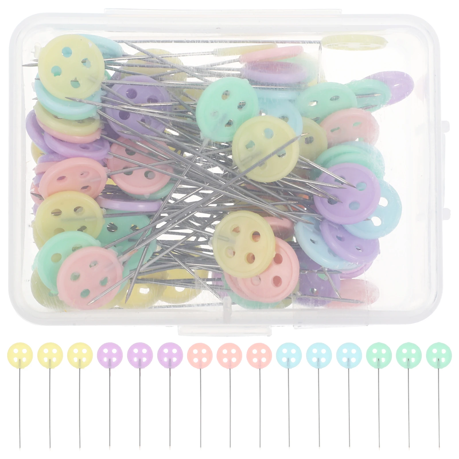

100 Pcs Button Sewing For Embroidery Straight Positioning Needles Quilting Thumbtack