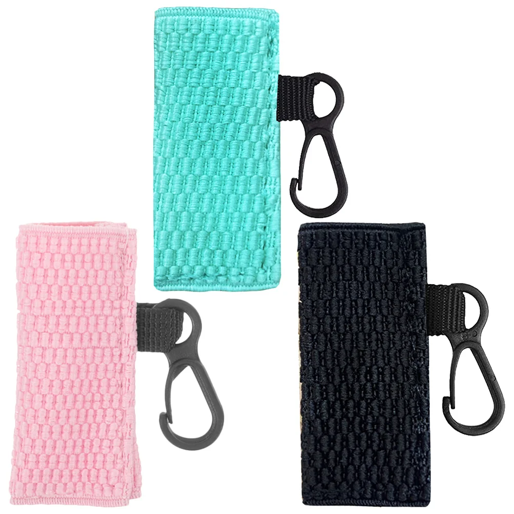 3 قطعة حامل بلسم الشفاه المحبوك المفاتيح المحمولة أحمر الشفاه ملمع الشفاه الحقيبة حافظة قوية للسفر في الهواء الطلق حماية