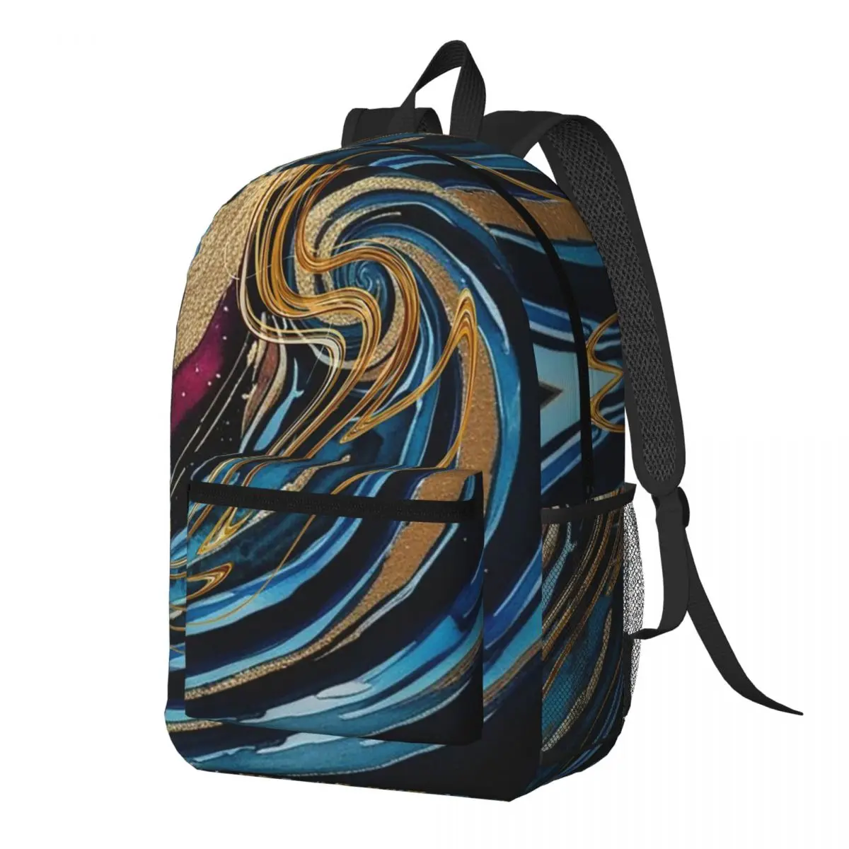 

Cosmic Ripples II Backpack Daypack Large Capacity Children BookBag School Bag Shoulder Bags for Men Women