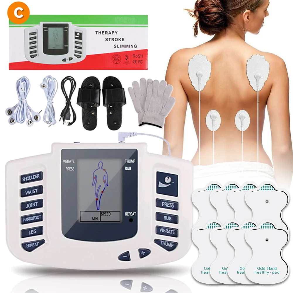 

8 Modes Full Body Tens Muscle Electrostimulator EMS Acupuncture Therapy Massage 8 pads Digital Meridian Physiotherapy Apparatus