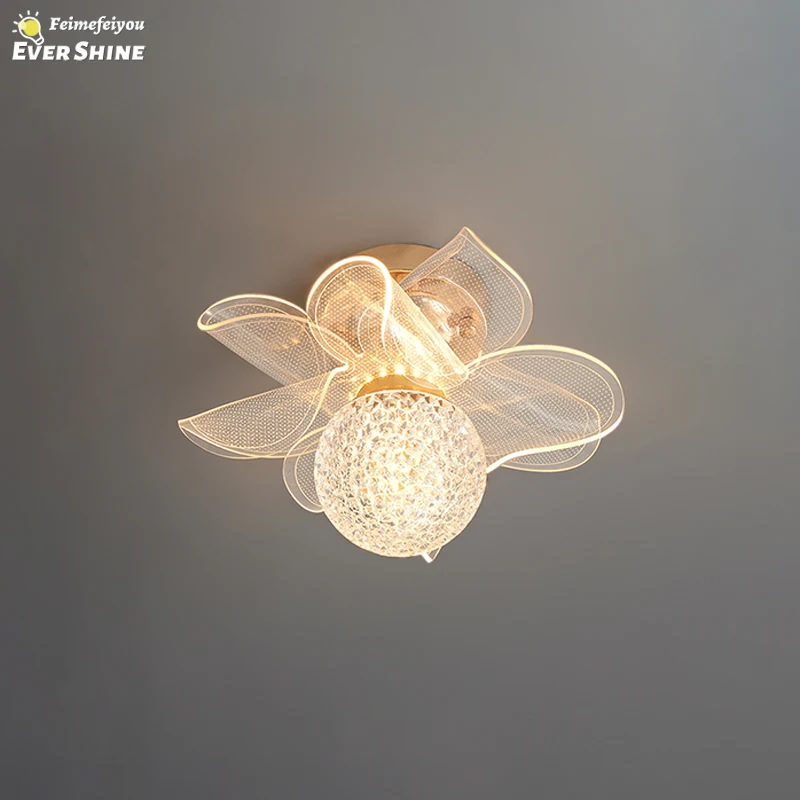 

Nordic Crystal LED Ceiling Lamp Indoor Lighting For Home Balcony Aisle Corridor Entrance Cloakroom Modern Ceiling Light