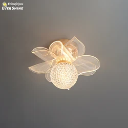Nordic Crystal LED Ceiling Lamp Indoor Lighting For Home Balcony Aisle Corridor Entrance Cloakroom Modern Ceiling Light