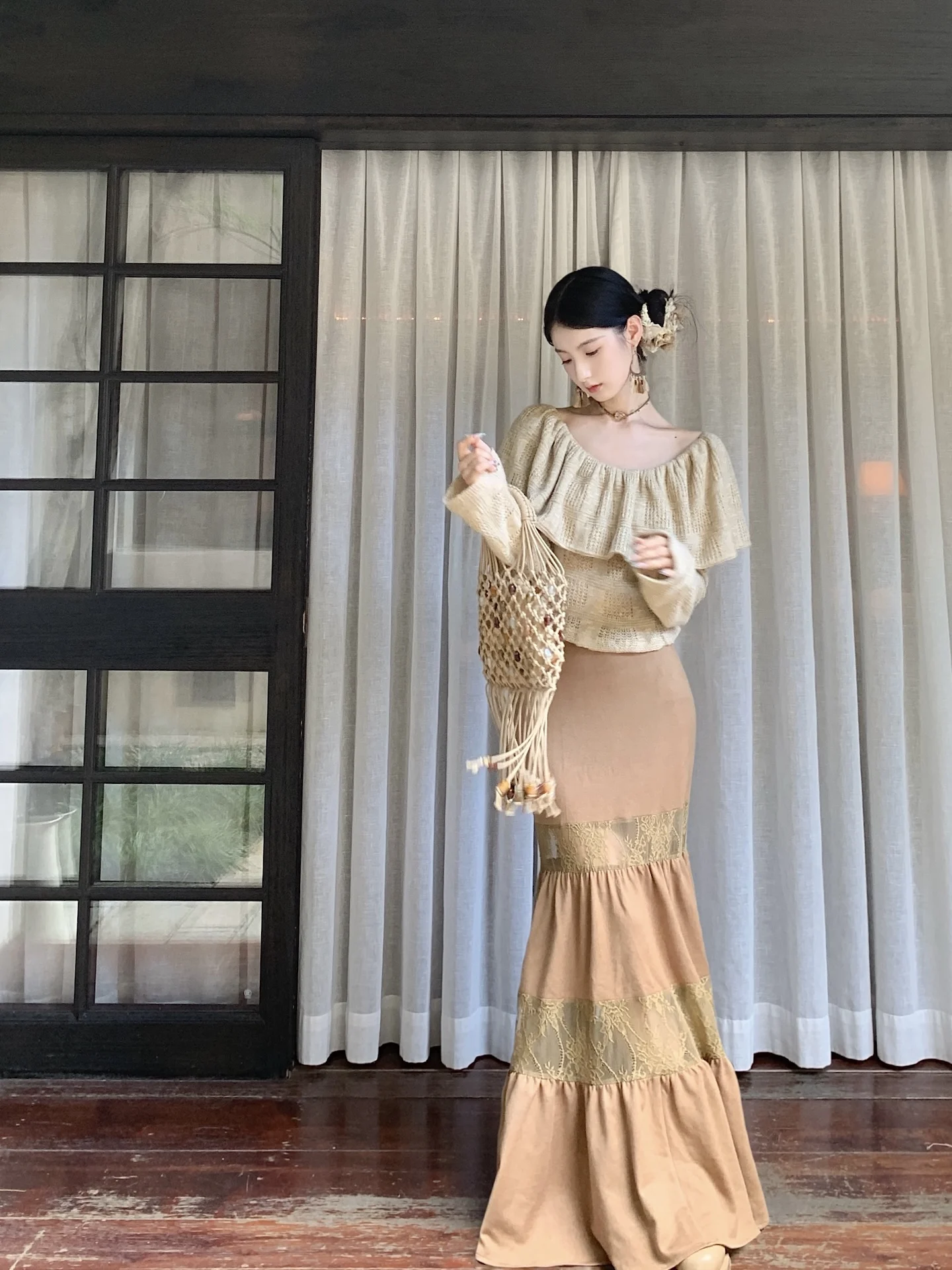 

Walkink Нежный дизайн, трикотажный топ с длинной текстурой све, топ с колючками, большой воротник, двусторонняя одежда, женская модная внутренняя одежда