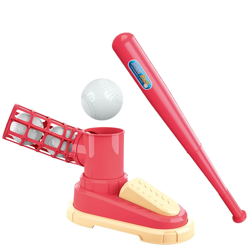Kids Baseball Pitching Machine Toss and Catch Ball Game Baseball Launcher Gift Idea for Boys and Girls