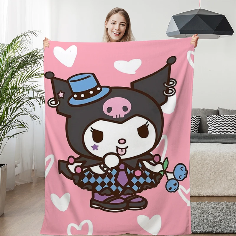 Warm Winter Blankets K-Kuromis Cute Microfiber Bedding Camping Sofa Knee Bed Fleece Custom Nap King Size Fluffy Soft Blankets