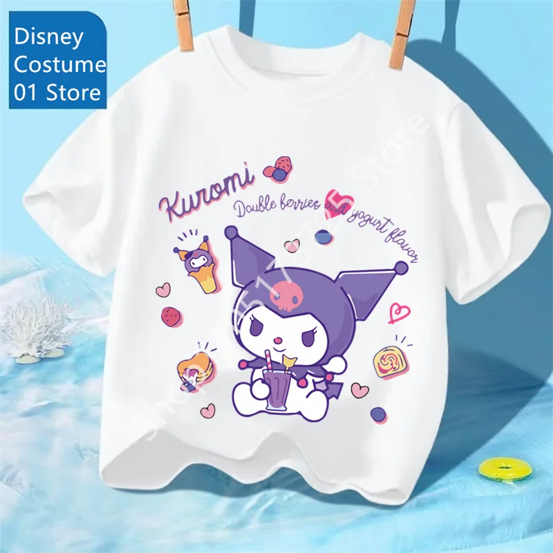 

Sanrio Kulomi Children's T-shirt My melody cartoon cute print versatile summer breathable short sleeve top wholesale