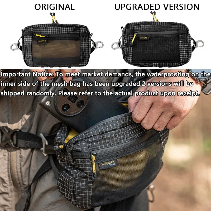 حزمة خصر من الألياف المطورة 1.1 لتر مقاومة للماء وخفيفة الوزن ومتعددة الجيب لركوب الدراجات والجري والمشي لمسافات طويلة والتخييم وإكسسوارات الرياضة الخارجية