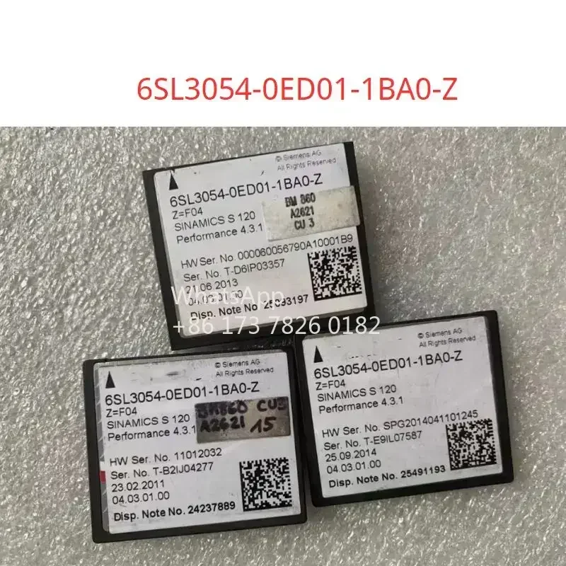 6SL3054-0ED01-1BA0-Z 6SL3054-0ED01-1BA0 مستعمل تم اختباره بشكل جيد SINAMICS S120 CompactFlash بطاقة 6SL3054 0ED01 1BA0 Z