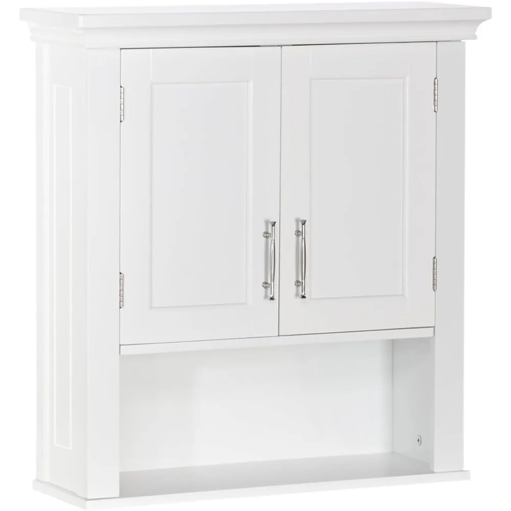 

bathroom storage cabinet,Somerset Two-Door Bathroom Storage, White Wall Cabinet, Color7.9"D x 22.8"W x 24.5"H