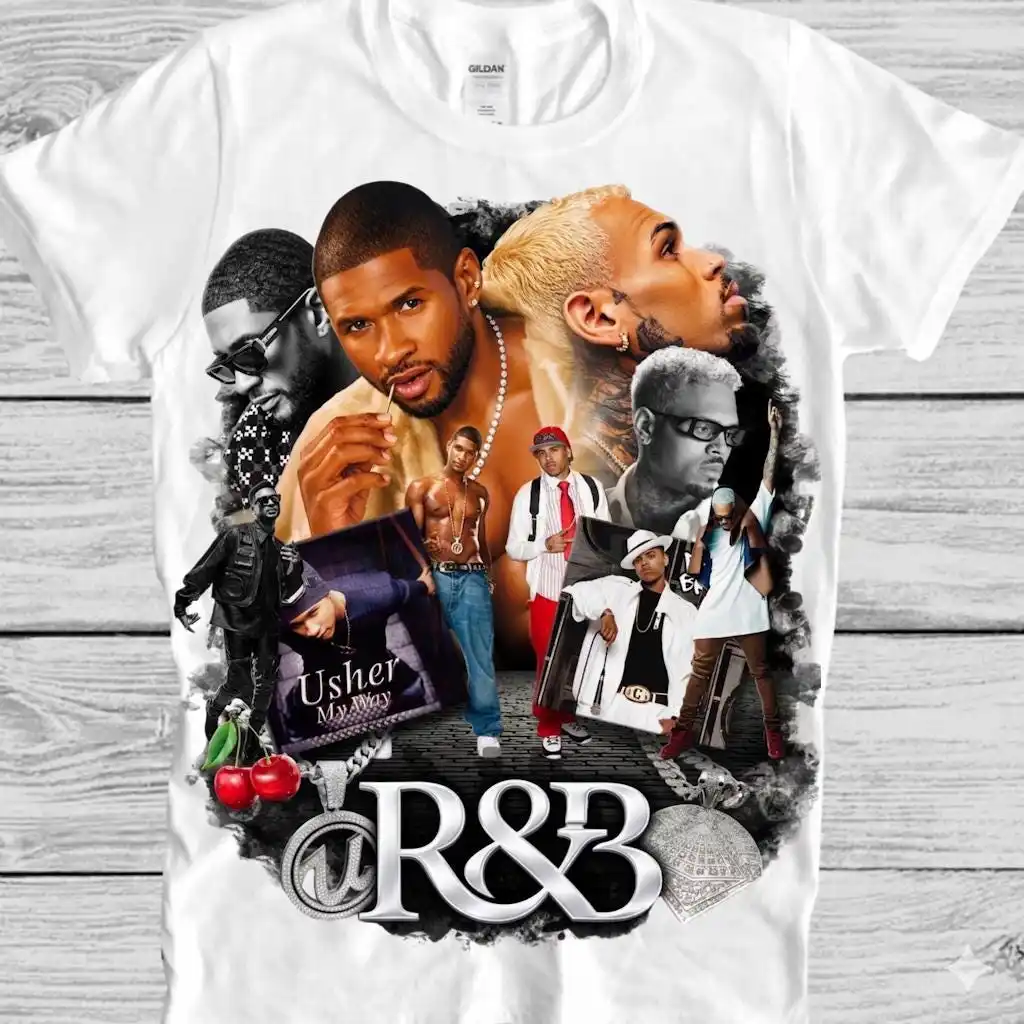 Chris Brown and Usher Shirt R&B Concert Tee Urban Style