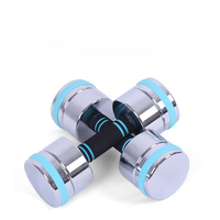Adjustable 5kg 10kg 15kg 20kg Chrome Dumbbell Set with Foam Handles Home Gym Workout