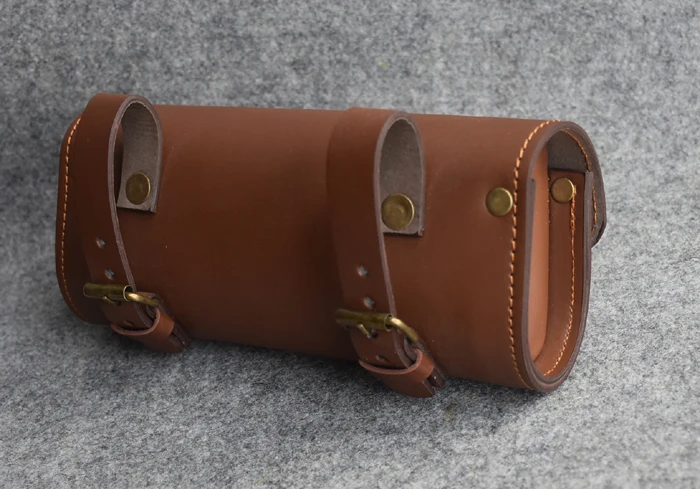 KOSTENLOS - Fahrrad-Leder-Heckpaket 20 x 5,5 x 9 cm PU-Fahrradtaschen Retro-Fahrradträgerbündel Mountainbike-Fronttasche Reise Q1070 – Detail 15