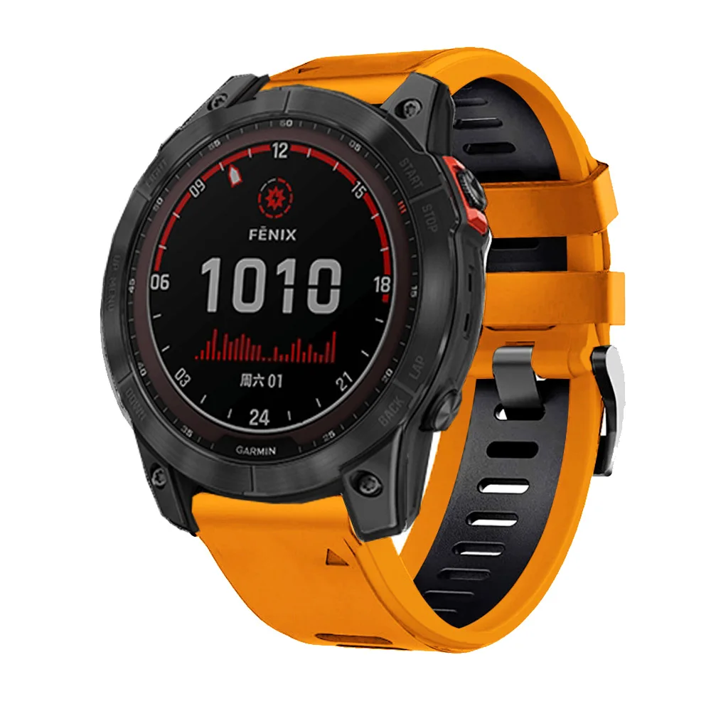 نغمتين الرياضة سيليكون 26/22 مللي متر حزام ل Garmin Fenix 8 E 7 6Pro/MARQ 2/Forerunner 935 945 QuickFit حزام (استيك) ساعة سوار Correa