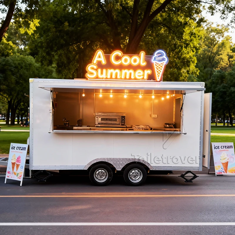 

Коммерческий уличный мобильный Remolque Food Truck, вафельное мороженое, креп, десерт, блины, пончик, прицеп для еды на заказ, продажа