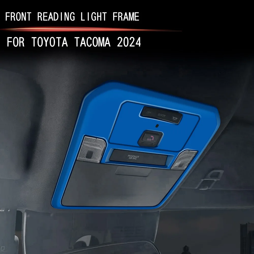 

Fit for Toyota Tacoma 2024 Carbon Fiber Look Car Roof Reading Light Protective Cover Frame Lamp Panel Mat