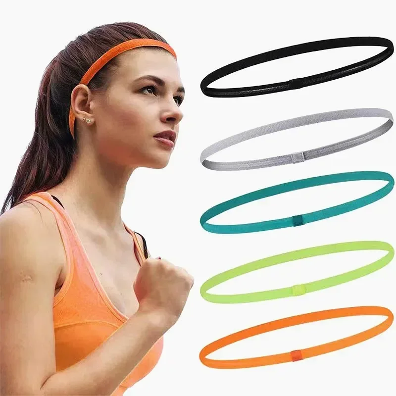 4 peças engrossadas antiderrapantes elásticas esportes bandana headbands esportes e sweatbands para homem e mulher