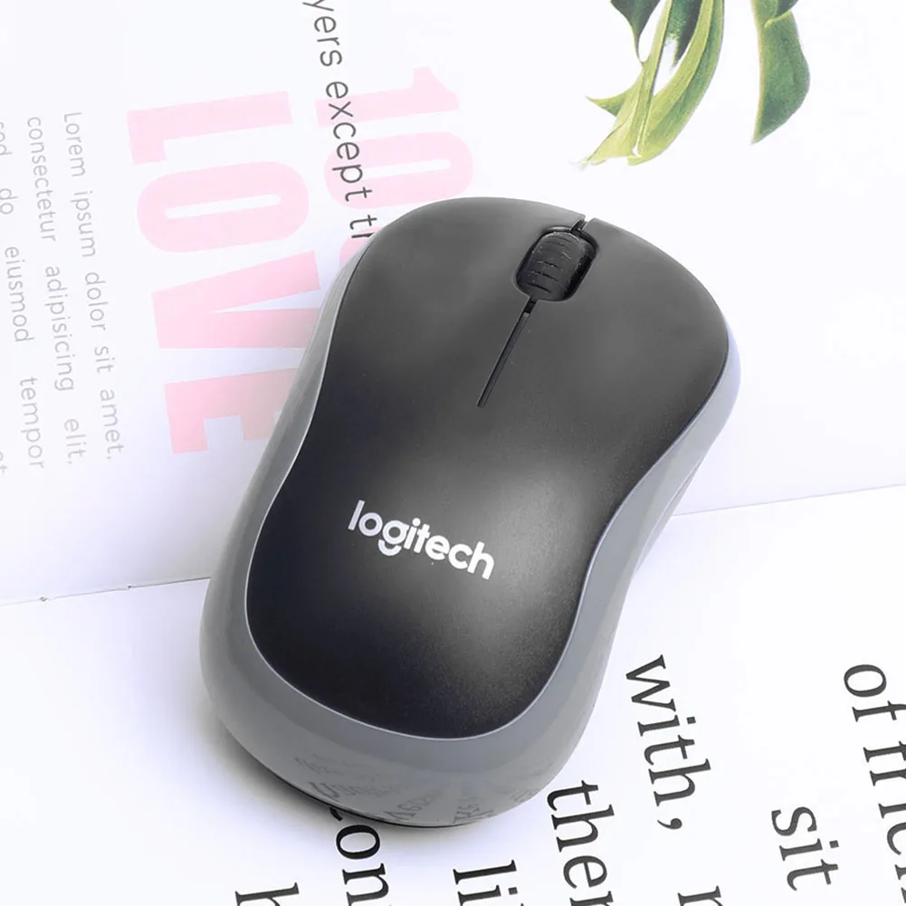 Logitech M185 2.4G Mini Wireless Mouse USB Mini Receiver 1000 DPI Optical Roller Silent Optical Mice 3 Buttons Office Mouse