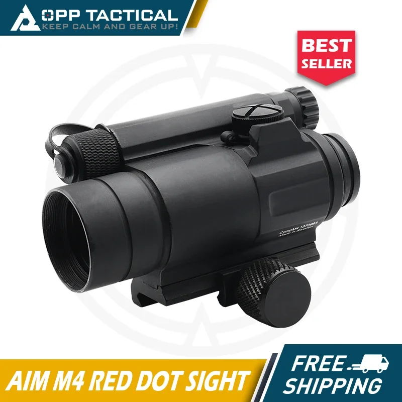 

Tactical M4 Red Dot Reflex Sight Collimator Optics with Spacer and QRP2 Mount & Killflash Replica with Full Original Markings