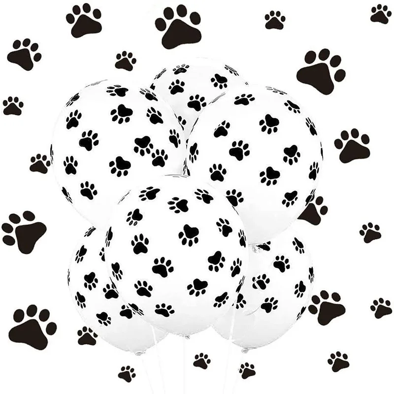 12 inch 2.8g printed dog paw balloon festive party atmosphere decoration supplies