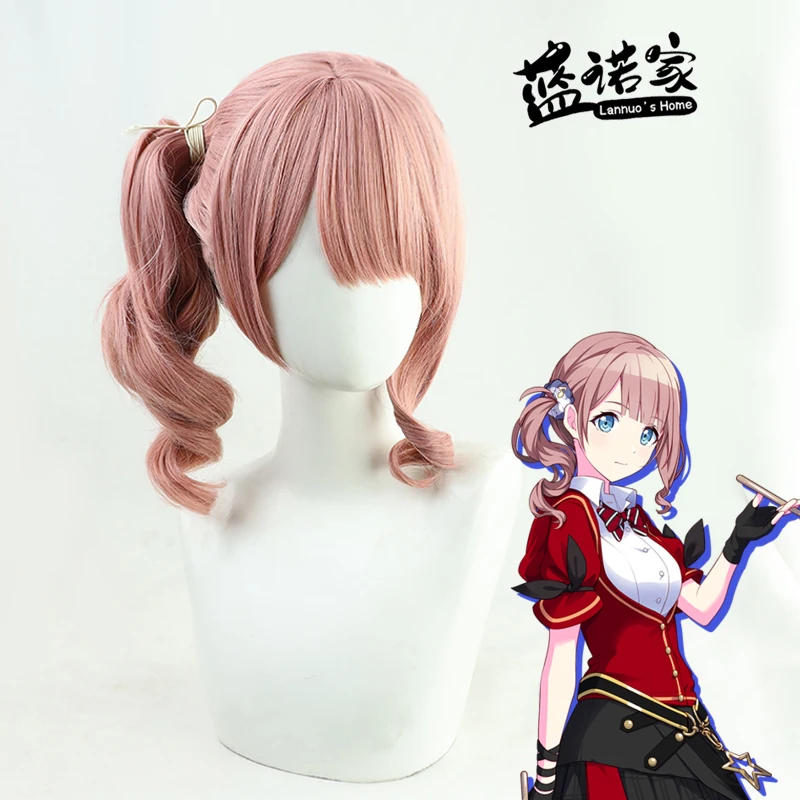 

Virtual YouTube Vtuber Honami Mochizuki Cosplay Wig Halloween Carnival Party Props Synthetic Hair Heat Resistant Fiber + Wig Cap