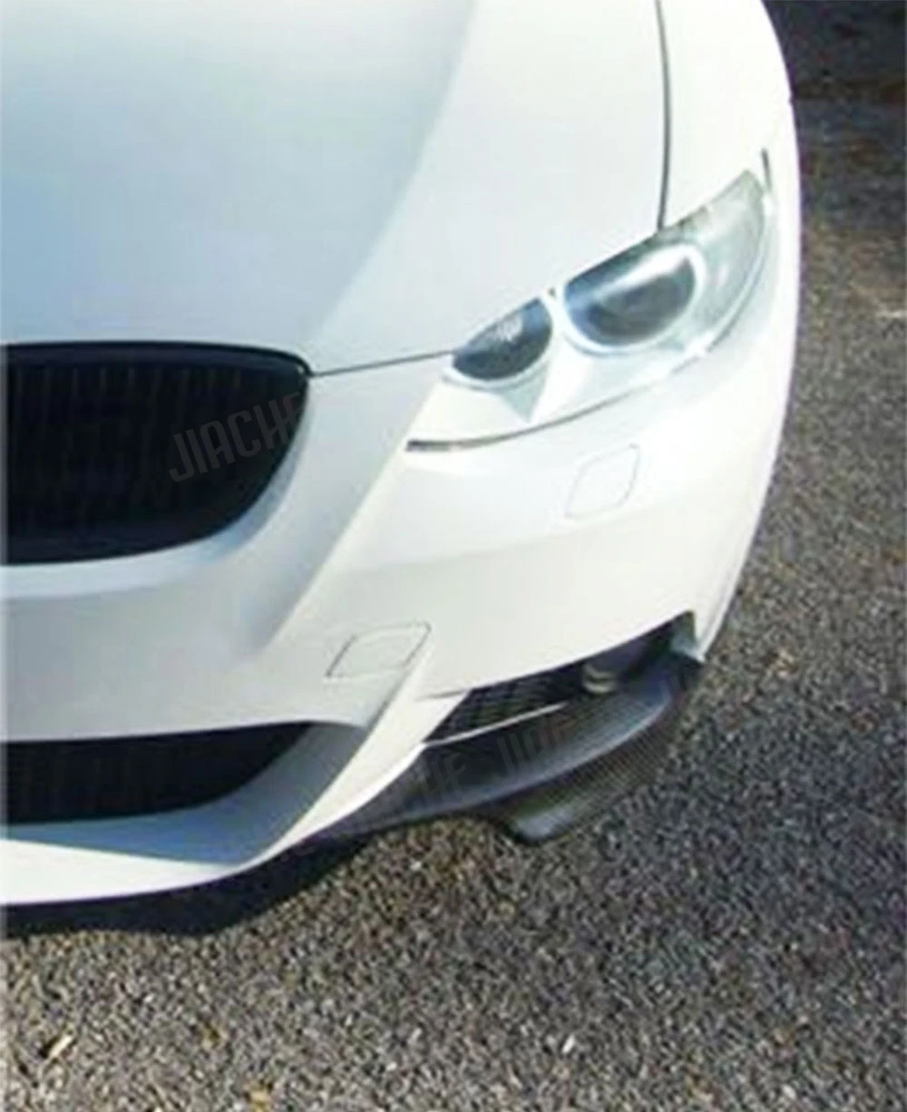 

JCYECF For BMW 3 Series E92 E93 M Tech Sport 2PCS Carbon Fiber Car Front Bumper Splitter Lip Diffuser Protector 2007 - 2009