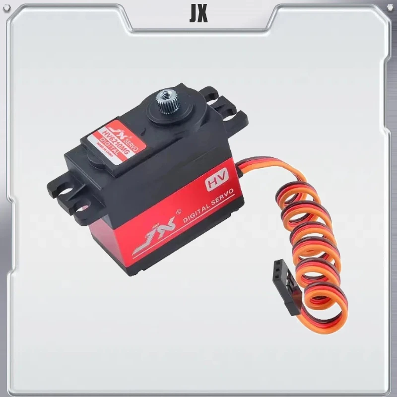 

JX Servo PDI-HV6210MG 10kg 7.4V 120 degree Metal gear Brushless Standard RC Serv with servo arm For 1/8 1/5 RC Car