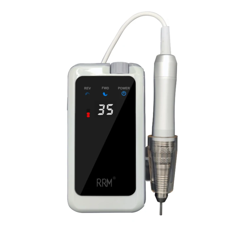 Portable Rechargeable Electric Nail Drill, Pedicure Machine, High-End Micro Motor Set, Brushless Polishing Tools, 35000RPM