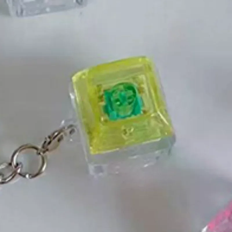 1Keys Color Clear LED Mechanical Keyboard Keychain Toy Stress Relief DIY Button Finger Keyboard Caps Toy Key Switch Shaft Tester