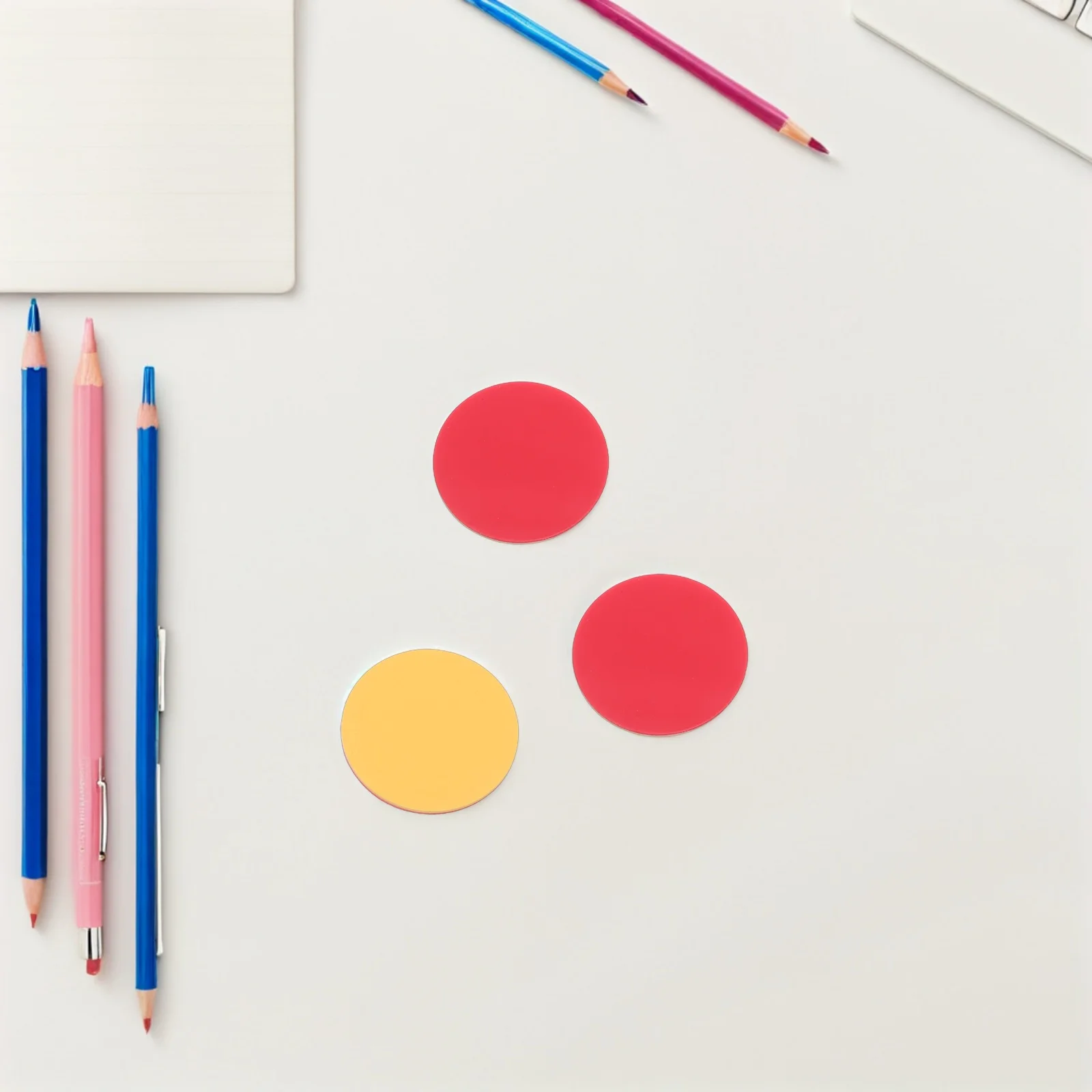 100 قطعة عدادات مزدوجة الجوانب للرياضيات البلاستيكية لونين أحمر أصفر عد رقائق مجموعة الفصول الدراسية التعلم مناور #2