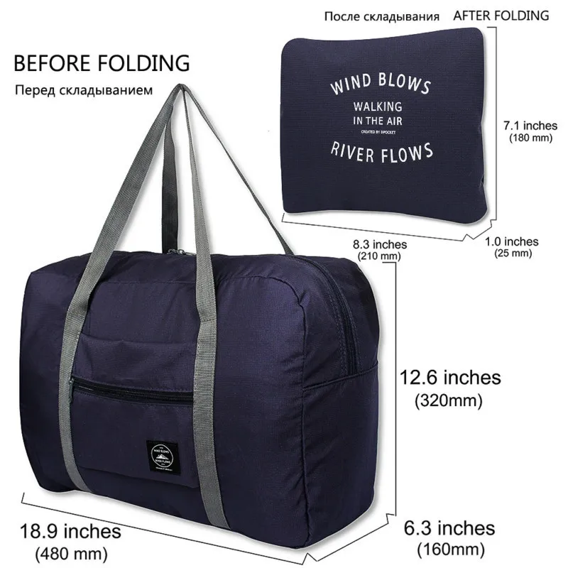 Hot Nylon Opvouwbare Reistas Unisex Grote Capaciteit Tas Bagage Dames Waterdichte Handtas Mannen Reistas Kleding Opbergtas