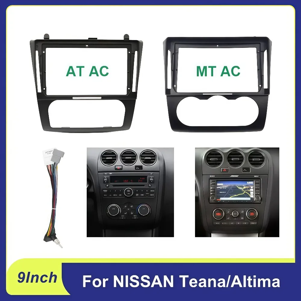 

For Nissan Teana Altima 2008 2013 2DIN Car Radio Fascia Frame Android Stereo Dash Panel With Canbus Cable