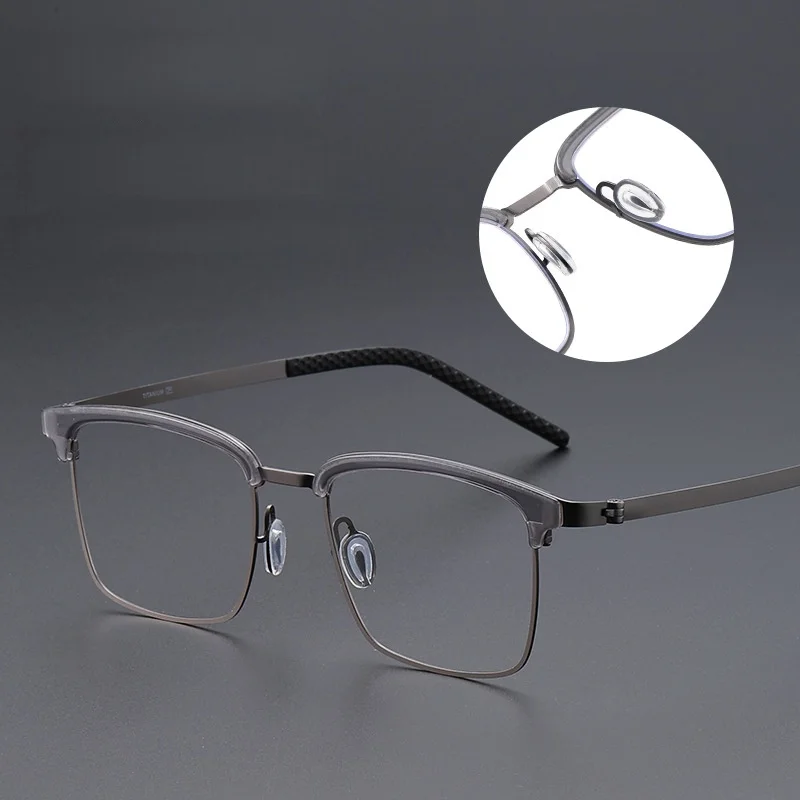DIEDIESEE Ultra Light Sheet Titanium Alloy Male Eyeglass Frame For Myopia  Hyperopia Optical Prescription Glasses Frame 698007