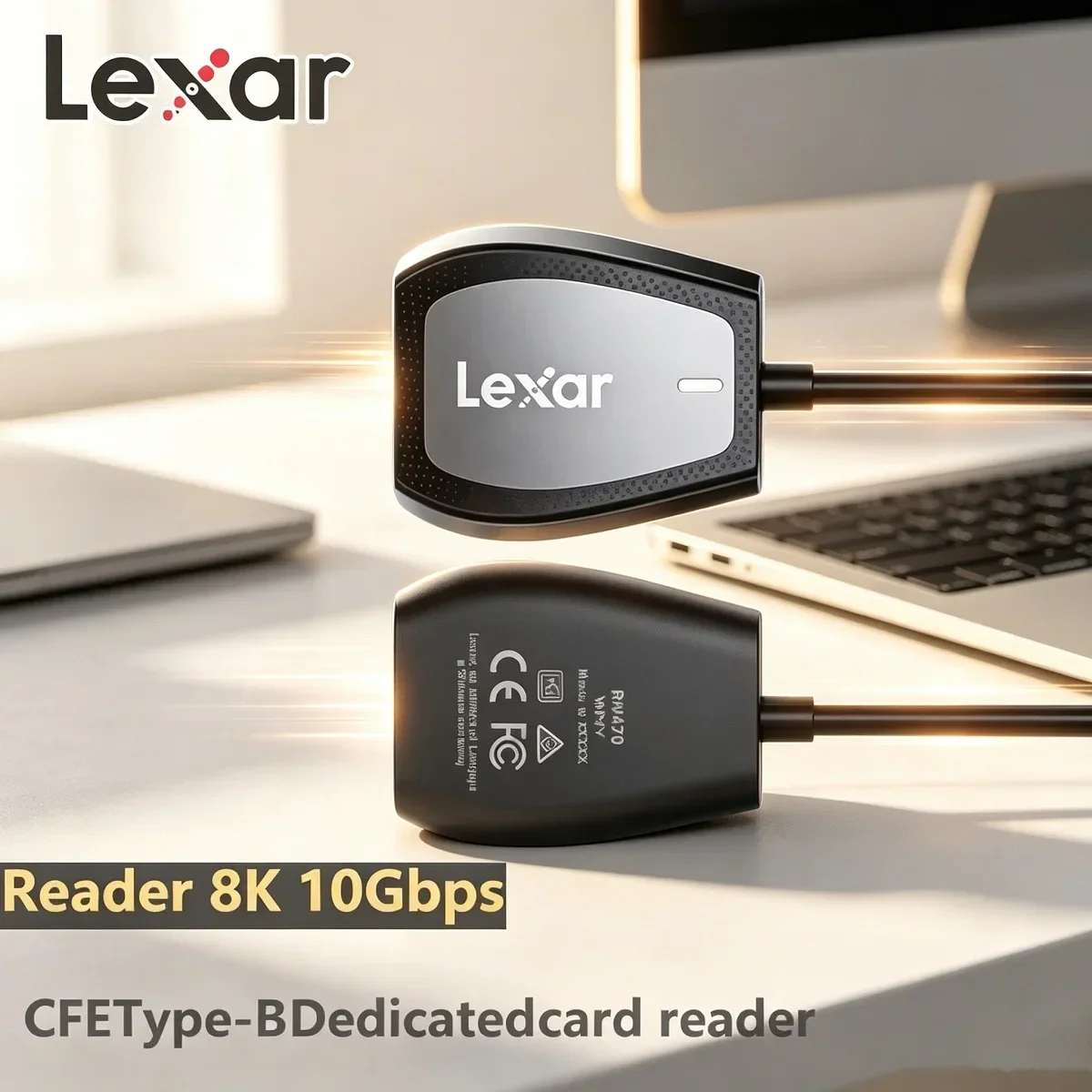 lexar-rw470カードリーダー-usb-32-gen-1-type-cポート-マイクロsd-sdhc-sdxcメモリーカードリーダー-2in1-プロフェッショナル-マルチ機能