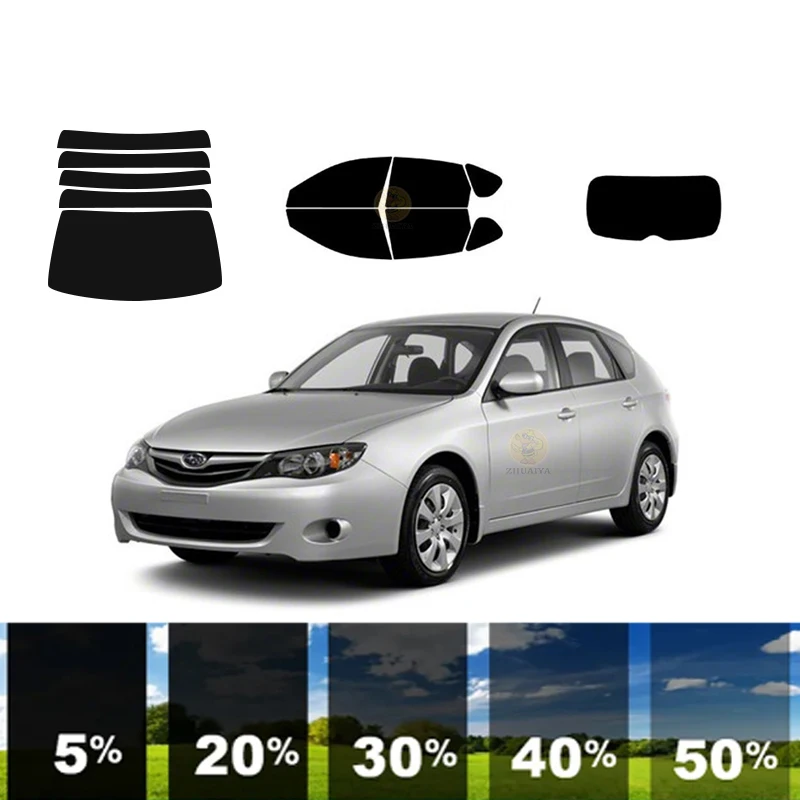 precut Removable Window Tint Film For Car 100% UVR 5%-70%VLT Heat Insulation Carbon ﻿For SUBARU IMPREZA 4 DR WAGON 2008-2011