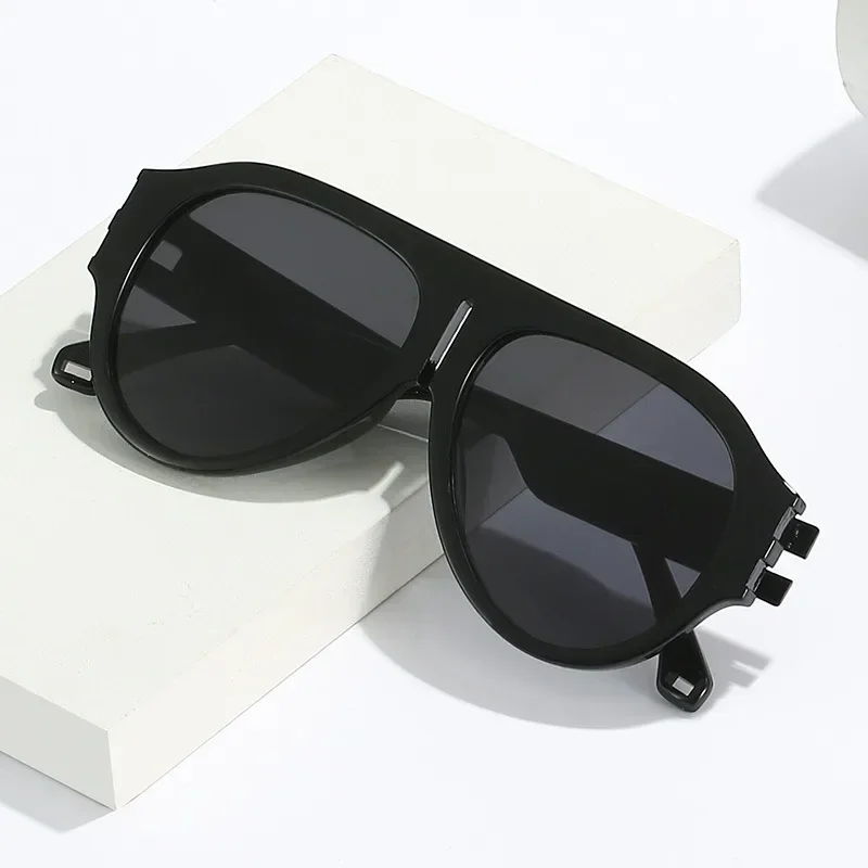 محب المشاهير العلامة التجارية الفاخرة الطيار النظارات الشمسية النساء الرجال إطار كبير كبير التدرج نظارات شمسية الإناث سميكة المتضخم ظلال