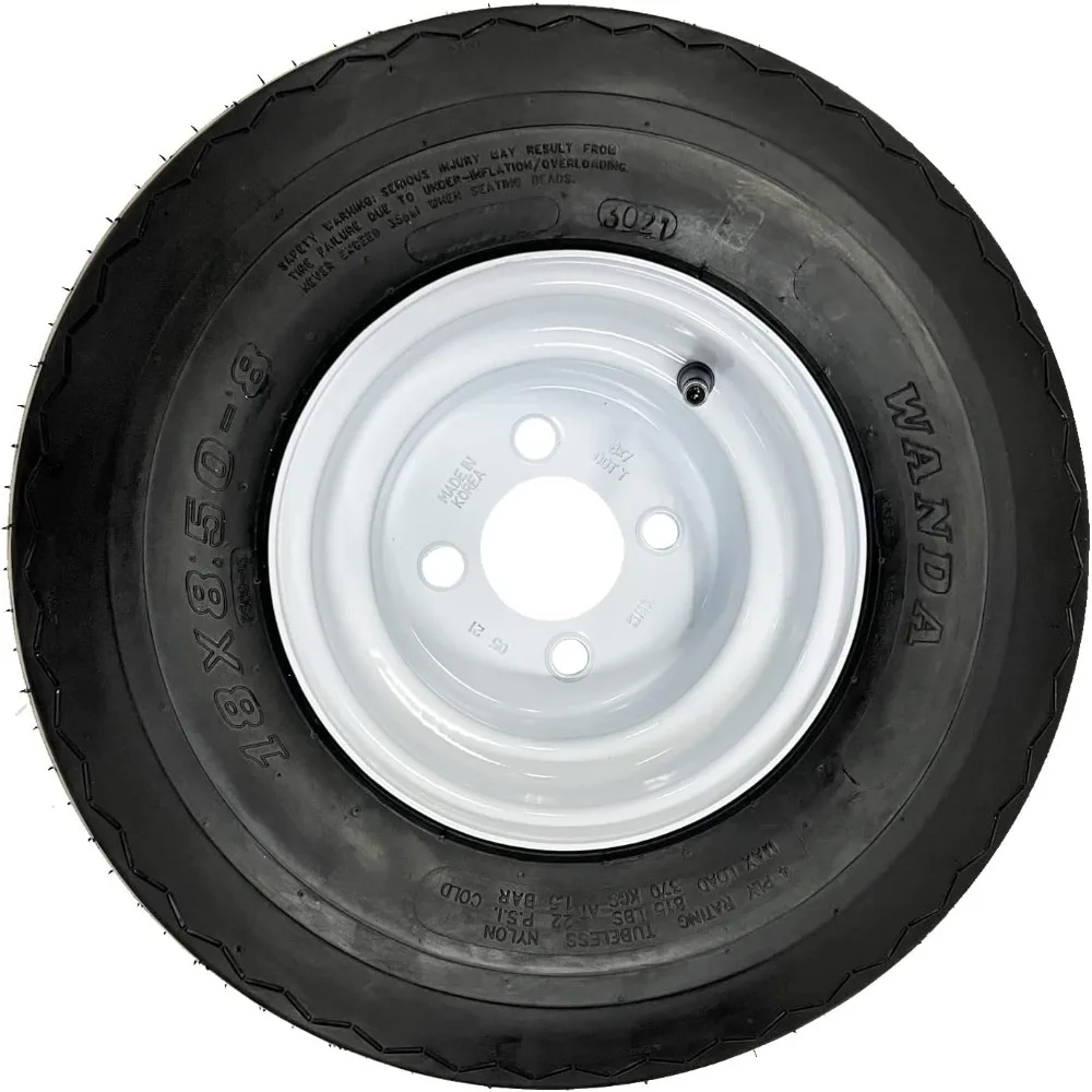 4 عبوات من إطارات عجلات عربة الجولف البيضاء مقاس 8 بوصات 18X8.50-8 18/8.5-8 تناسب سيارة النادي، Cushman، EZ-GO، Yamaha