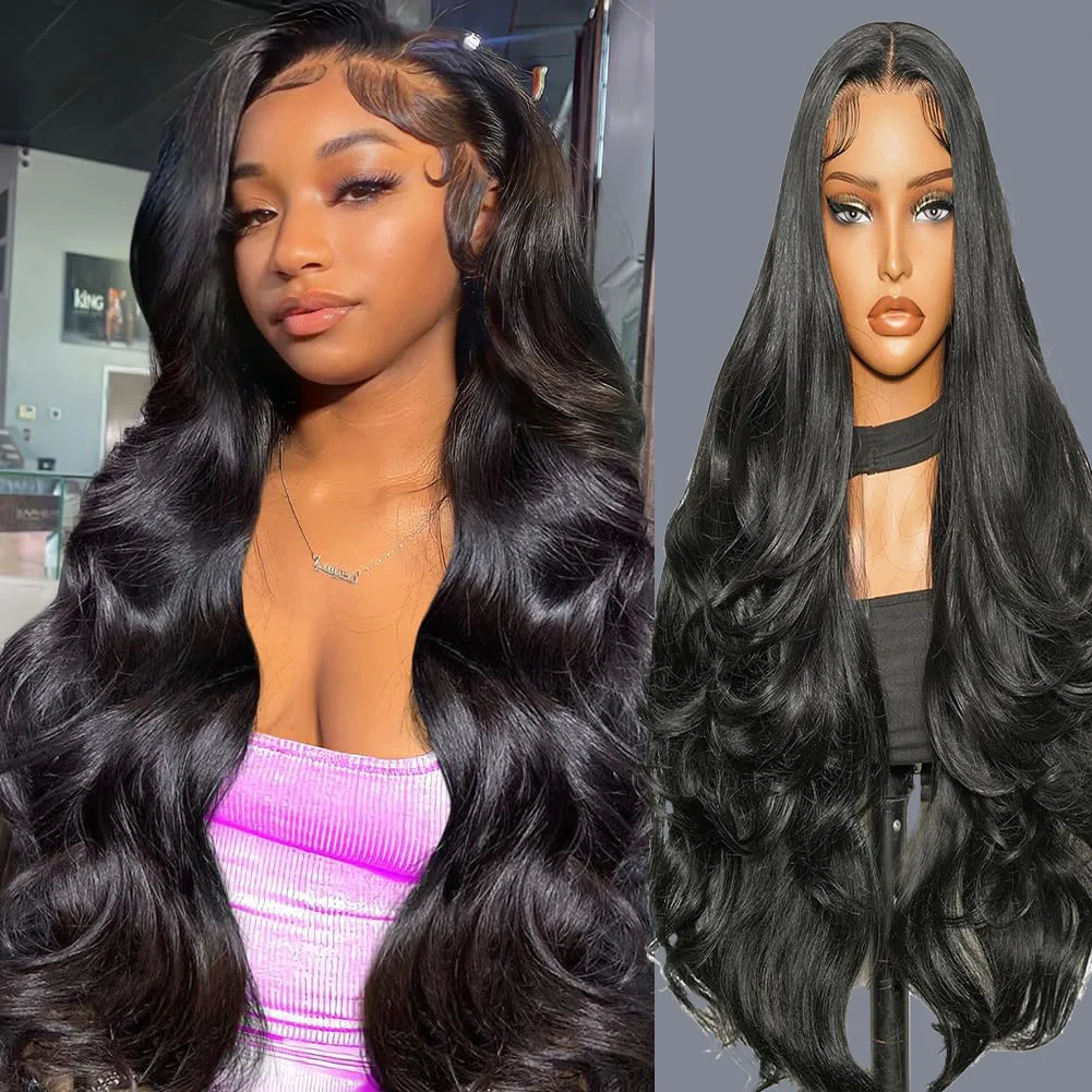 

250% High Density 360 Full Body Wave 13x6 HD Lace Front Human Hair Wig 30 40 Inch Brazilian 13x4 Hd Lace Frontal Wigs For Women