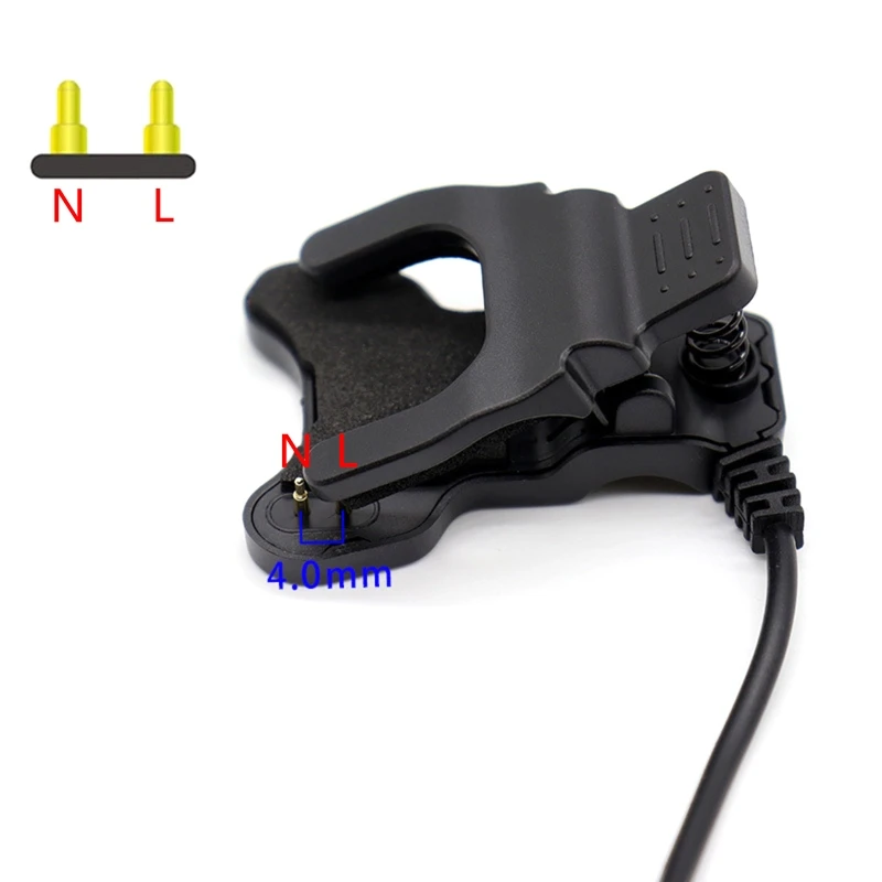 스마트 워치 충전기 범용 USB 충전 케이블, 클립 스마트 팔찌 충전기 와이어, TW64 TW68 용 2/3 핀, 3 핀, 4mm, 7mm