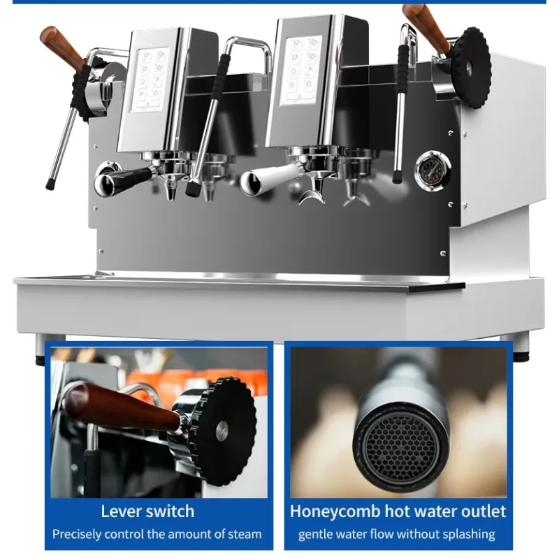 Italian Industrial Three Group Coffee Machine Heavy Duty Custom logo Professional 220 Volt Double Coffee Machine Store