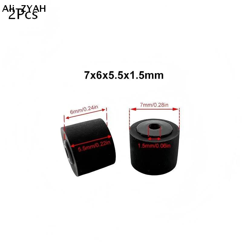 【AY】2Pcs 2026 New 7x6x5.5x1.5mm Pinch Roller Rubber Ring For Cassette Player Walkman Pressure Recorder Music Player Belt Wheel