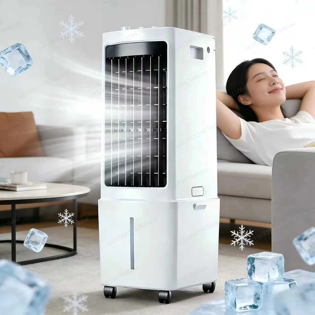 Portable Air Cooler Fan Humidifier 3rd Speed Timer Mechanical Control Low Noise Air Cooling Fan Home Office