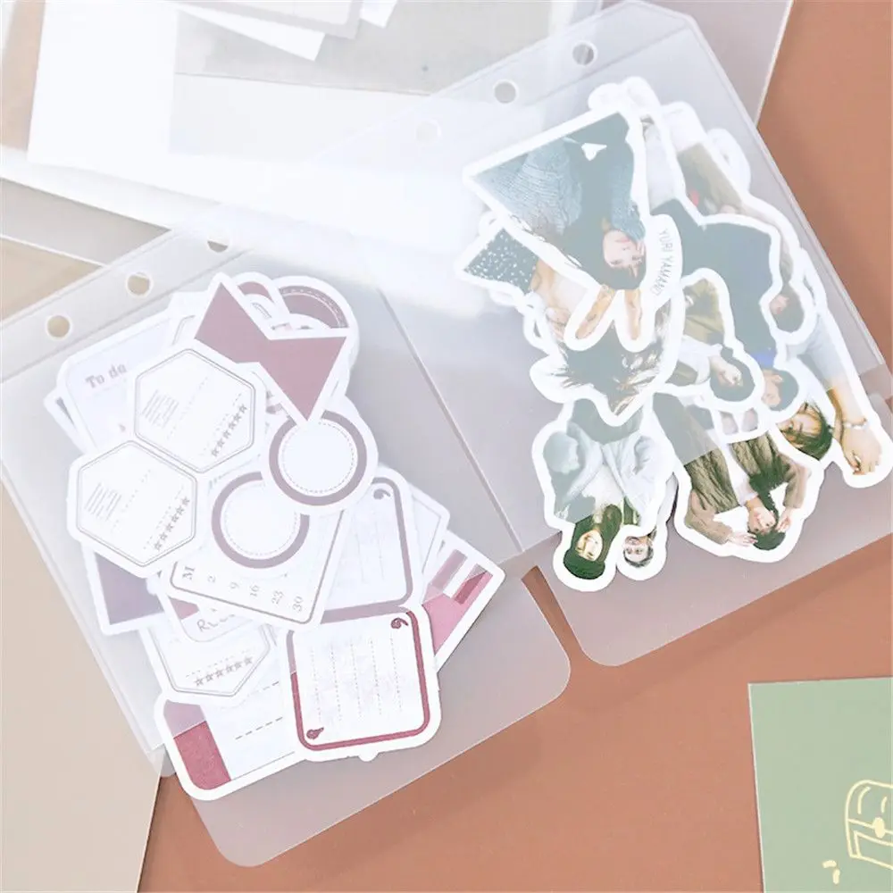 

Diary Ticket Storage Stickers Storage Scrapbook Binder Pockets Document Filing Bags PVC Notebook Pouch Bags Binder Folders