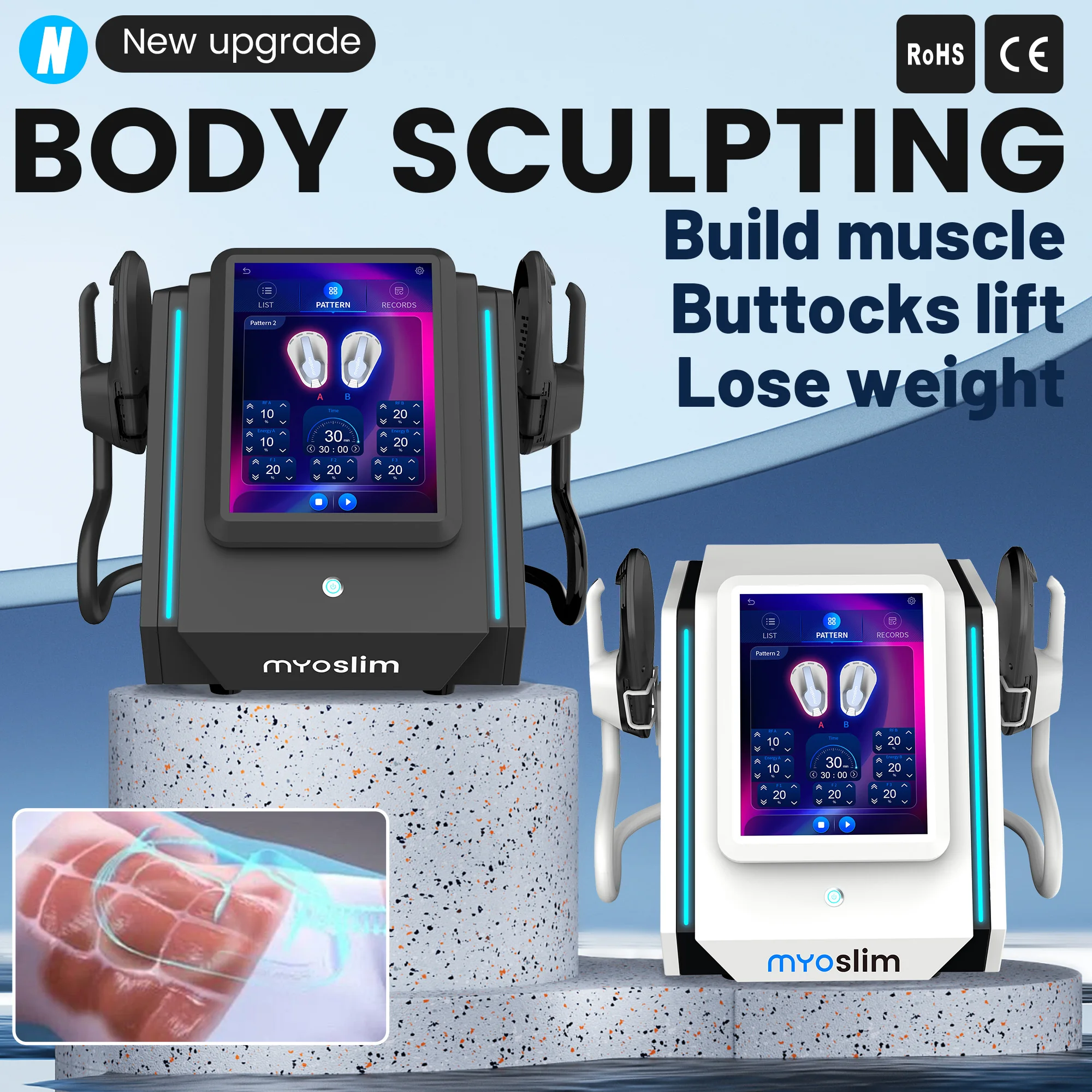 EMSZERO RF Sculpt Machine EMS Body Sculpting Weight Loss Massager Device 15 Electromagnetic Fat Slimming Muscle Stimulation