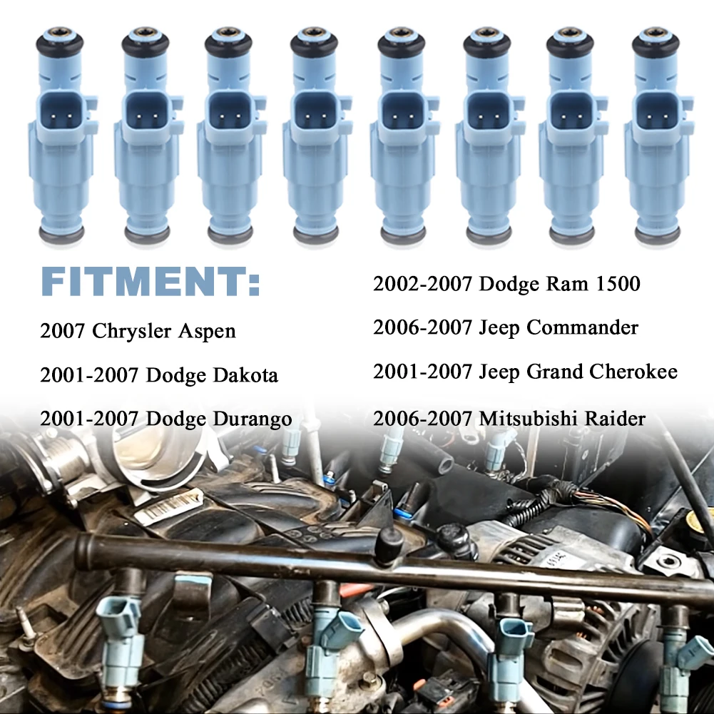 

8pcs Injectors For Dodge Ram 1500 4.7L Dakota Durango 0280155849 Fuel Injector For Jeep Grand Cherokee Commander